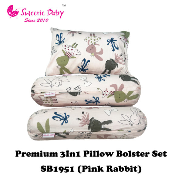 Sweetie Baby Premium 3in1 Pillow & Bolster Set - Image 2